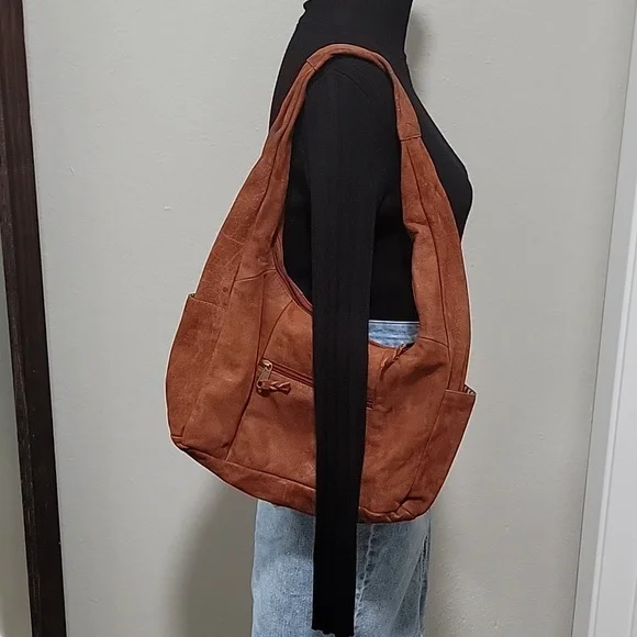 VTG | Emily Ann of Boca Raton Brushed Suede Leather Hobo Handbag - Picture 16 of 16